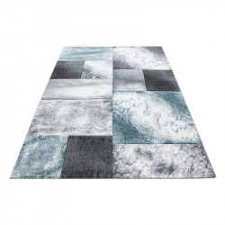 Modern designer contour cut 3D living room rug Hawaii 1710 blue