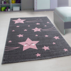 Children's carpet children's room carpet with motifs cat Kids 610 Pink
