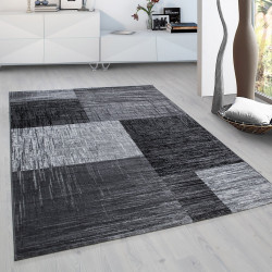 Modern designer living room youth room rug Plus 8001 black