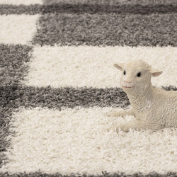 pelo lungo pelo lungo soggiorno tappeto shaggy altezza pelo 3 cm  grigio-bianco-grigio chiaro
