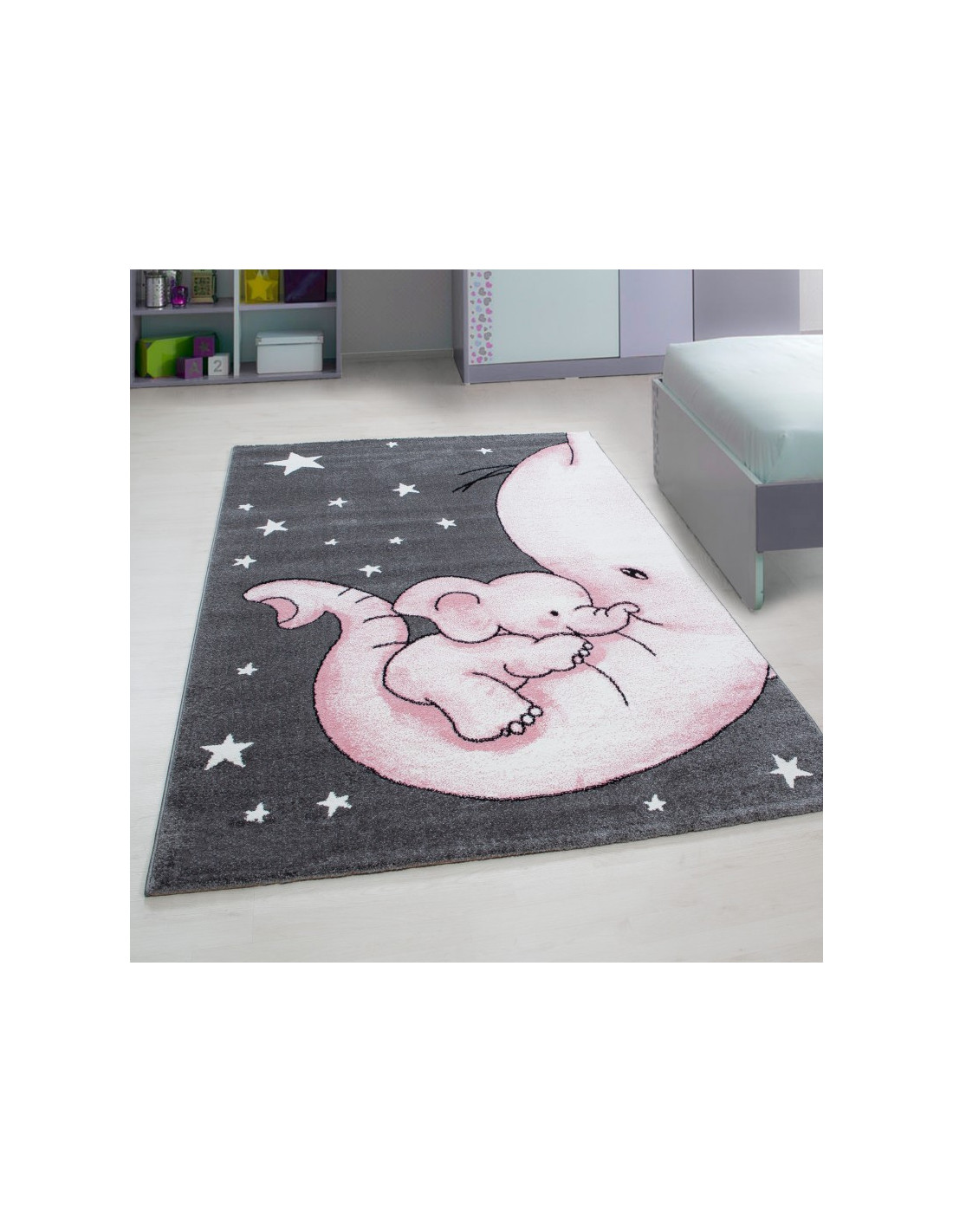 Children's carpet children's room carpet with motifs cat Kids 560 Pink