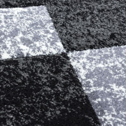 Modern designer contour cut 3D living room rug Hawaii 1330 black