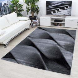 Moderner Designer Wohnzimmer Teppich Parma 9240 Schwarz