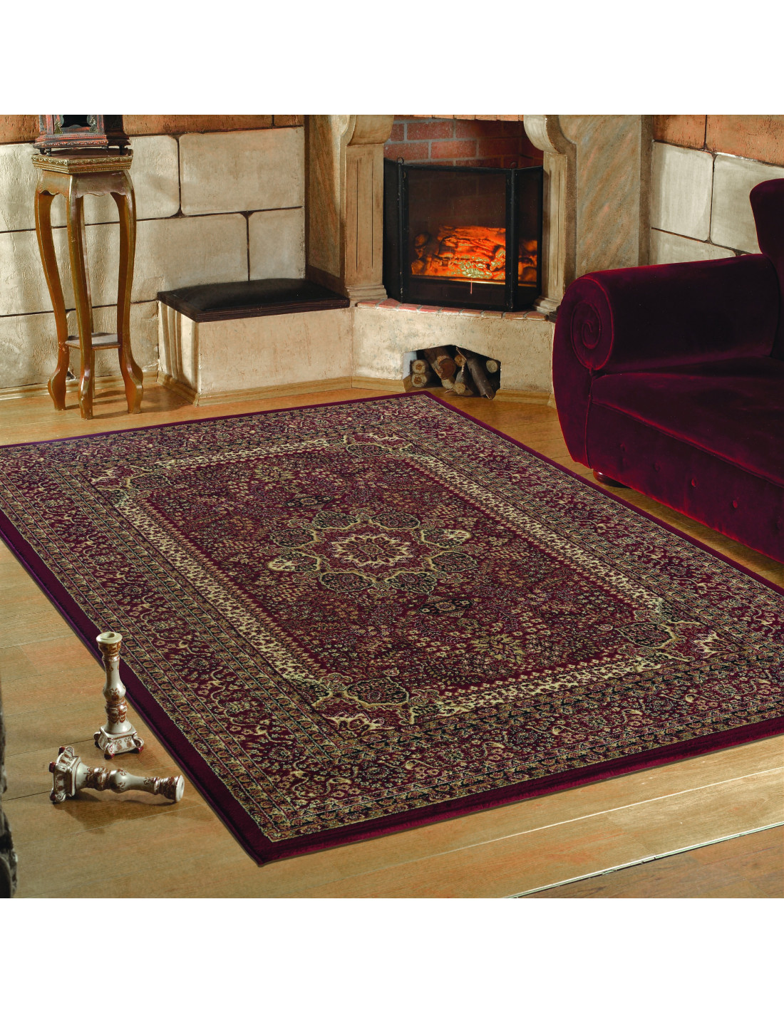 Classic oriental living room rug Marrakesh 0207 red
