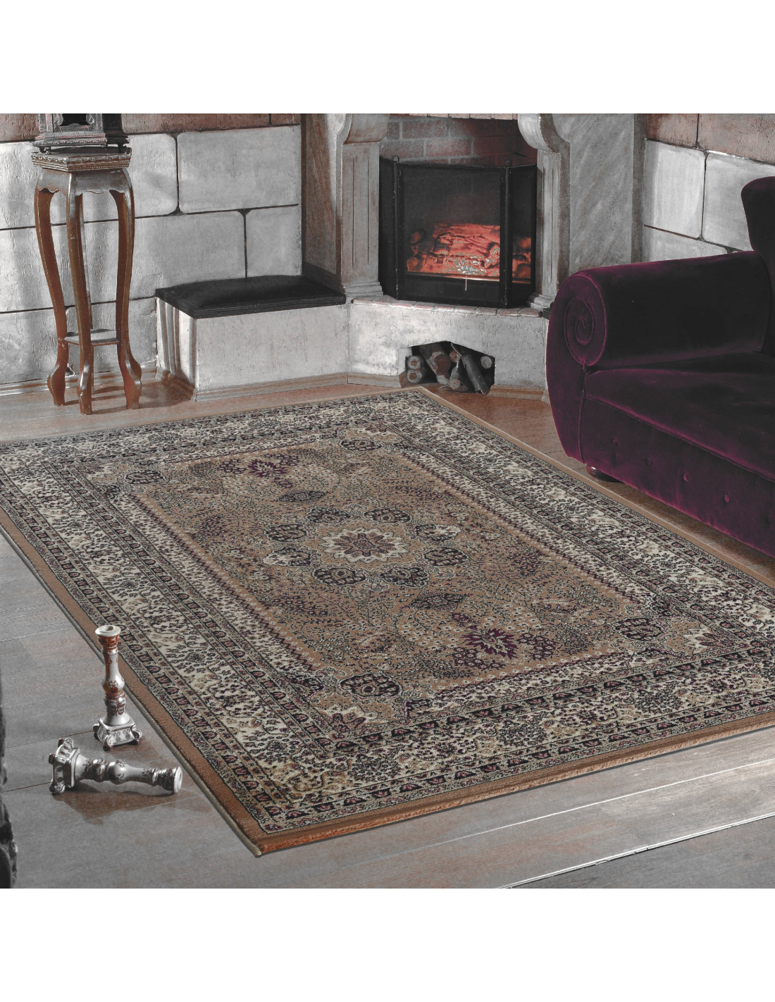 Klasyczny orientalny dywan do salonu Marrakesh 0207 beżowy