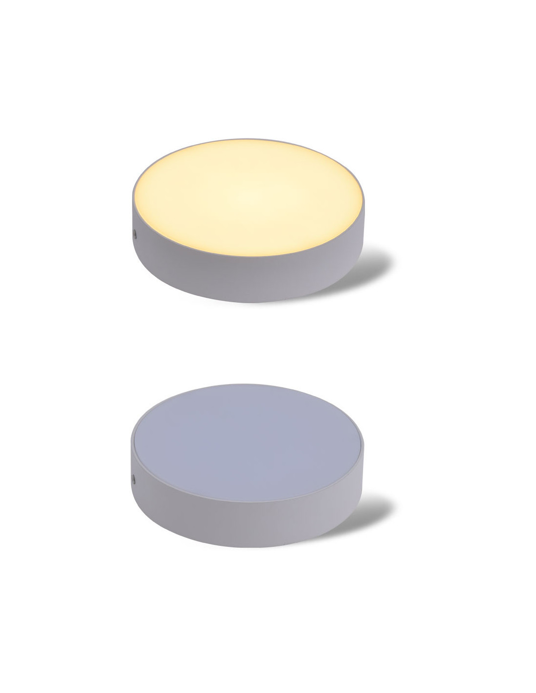 LED paneel plafondlamp Basic Wit - opbouwspot - plafondspot - modern - wit - (24W warm wit)