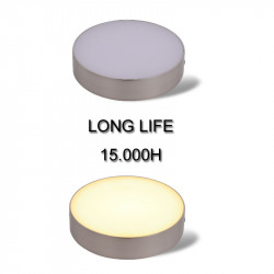 Panelowa lampa sufitowa LED Basic White - punkt natynkowy - punkt sufitowy - nowoczesny - biały - (24W ciepła biel)