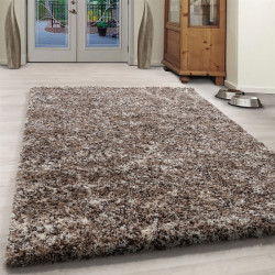 Sala de estar alfombra lanuda de alta calidad pelo largo pelo largo gris blanco moteado