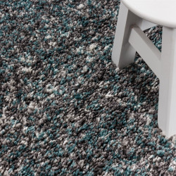 Living room shaggy carpet high quality deep pile blue gray white mottled