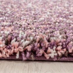 Living room shaggy rug high quality long pile deep pile pink cream taupe mottled