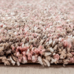 Living room shaggy carpet high quality deep pile rose cream taupe mottled