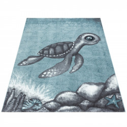 Children's carpet Children's room carpet 3D motif turtle