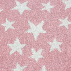 Children's carpet Children's room carpet 3D motif star pink