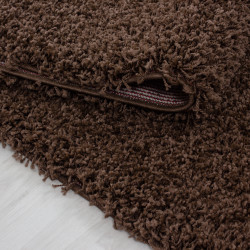 Shaggy carpet, pile height 3cm, uni-color brown