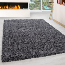 Hoogpolig tapijt, poolhoogte 3 cm, effen grijs