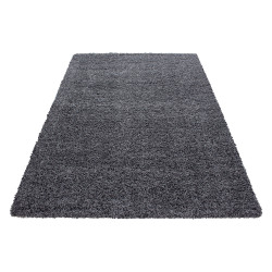Shaggy carpet, pile height 3cm, plain gray