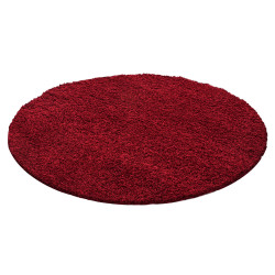 Hoogpolig tapijt, poolhoogte 3 cm, effen rood
