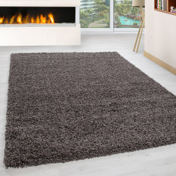 Shaggy carpet, pile height 3cm, plain taupe