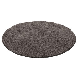 Hoogpolig tapijt, poolhoogte 3 cm, effen taupe