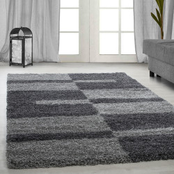 Deep pile long pile living room GALA Shaggy carpet pile height 3cm gray-light gray