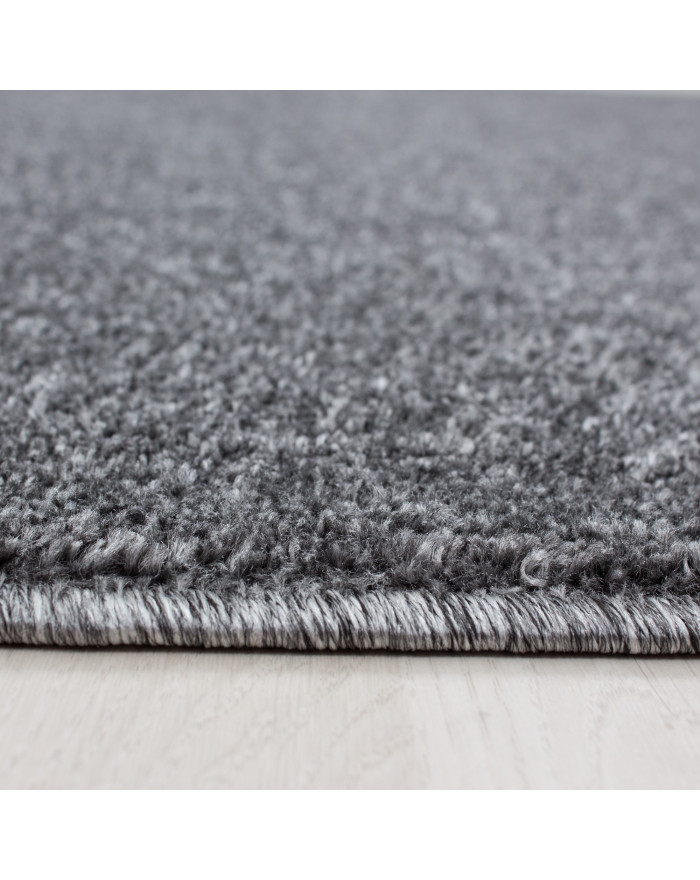 Teppich Kurzflor Modern Wohnzimmer Einfarbig Meliert Uni günstig Grau