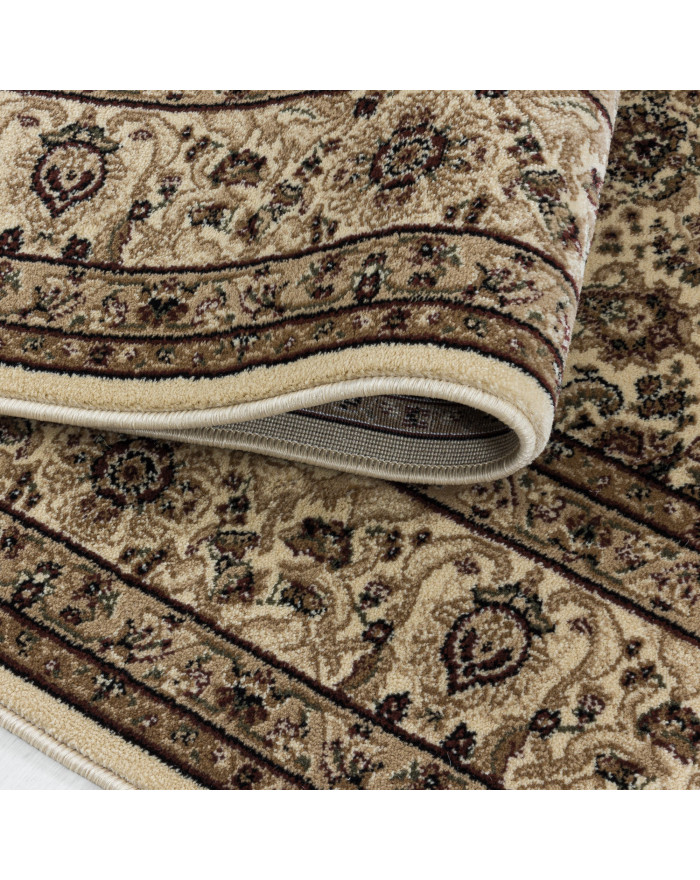 Klassik Kurzflor Beige Teppich Ornamente Orient Antike Wohnzimmer Design Teppich