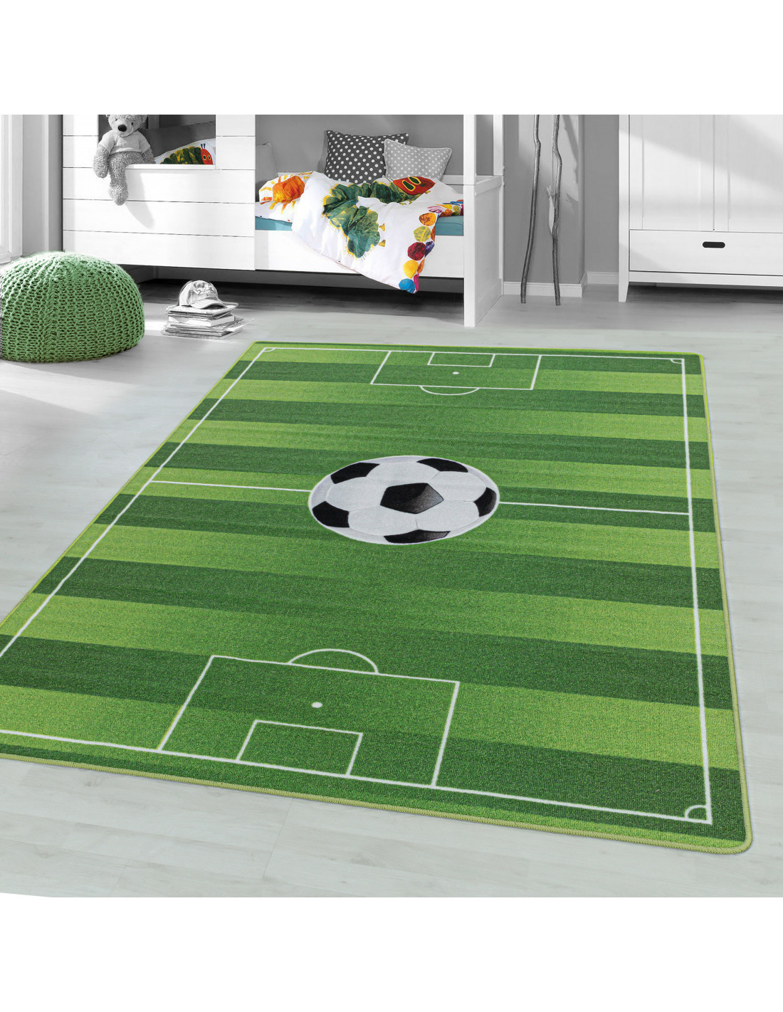 Tappeto per bambini a pelo corto tappeto da gioco tappeto per camerette per  bambini stadio di calcio verde