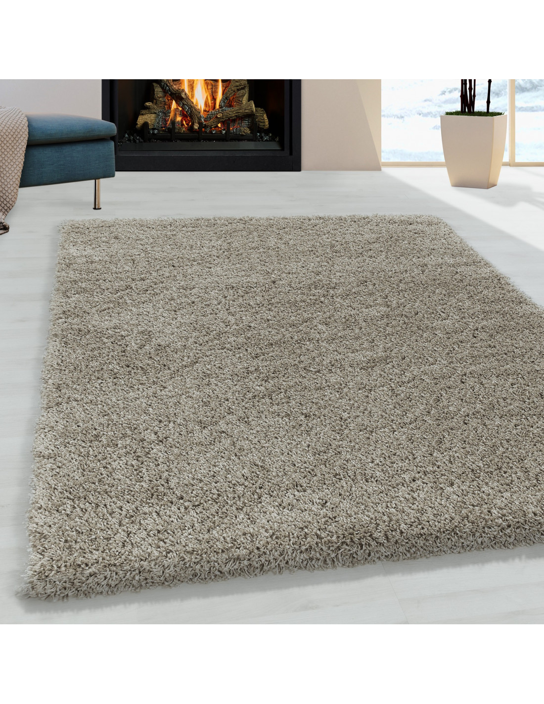  Alfombra de pelo largo suave y cálida, alfombra grande para  sala de estar, fácil de cuidar, alfombra de teñido anudado-C_120 x 200,  suave, no se desprende, gruesa, fácil de limpiar, alfombras
