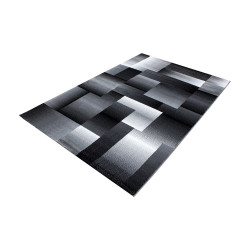 Modern designer living room rug Miami 6560 black