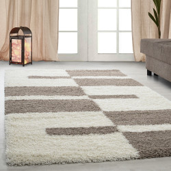 Deep pile long pile living room GALA Shaggy carpet pile height 3cm beige-cream