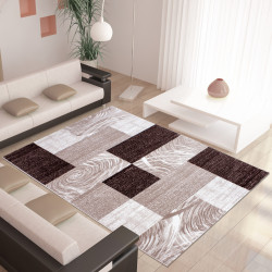 Modern designer living room rug Parma 9220 brown