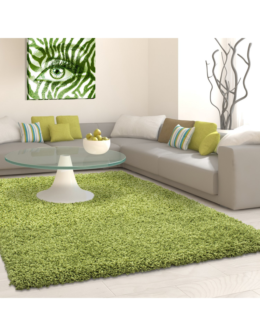 Shaggy pile living room rug, Shaggy pile height 3cm slim