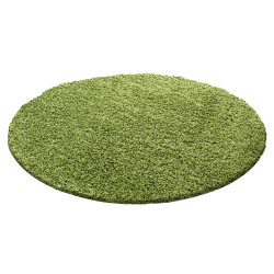 Shaggy pile height 3cm plain green