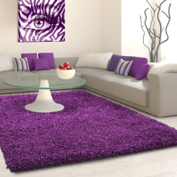 Hoogpolig tapijt, hoogpolig, hoogpolig, woonkamer, poolhoogte 3 cm, effen paars