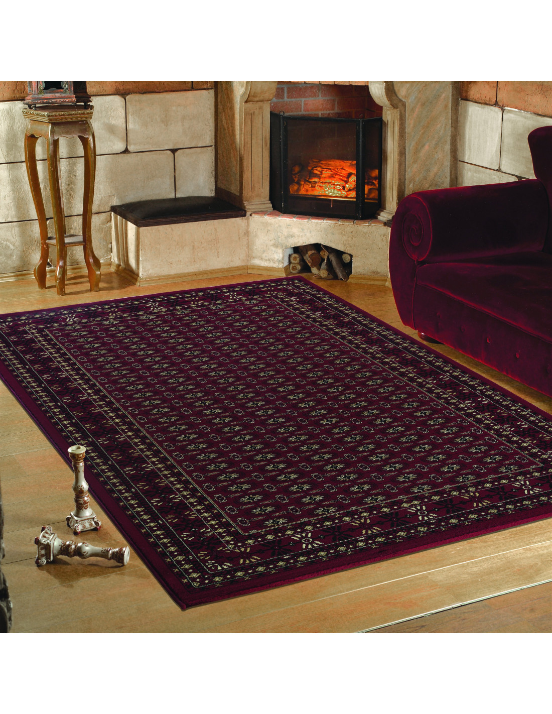 Classic oriental living room rug Marrakesh 0351 red