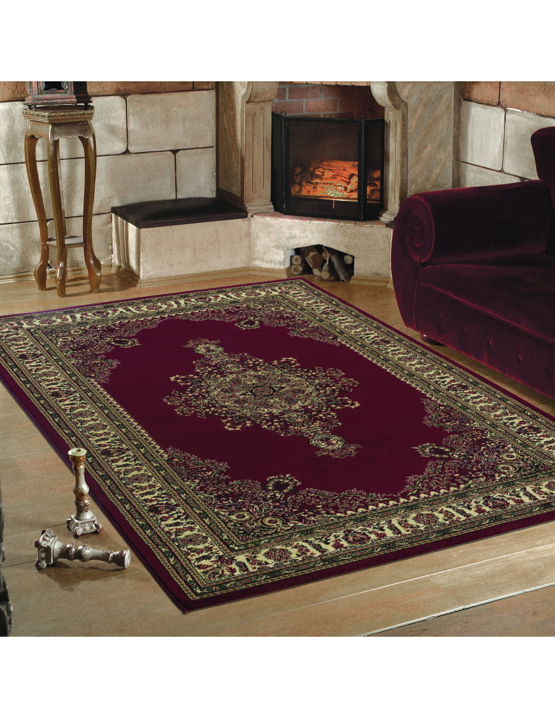 Classic oriental living room rug Marrakesh 0297 red