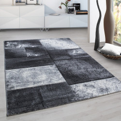 Modern designer contour cut 3D living room rug Hawaii 1710 gray