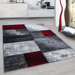 وحش السم اقترضت، استعارت  Modern designer contour cut 3D living room rug Hawaii 1710 red