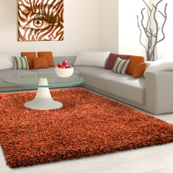 Hoogpolig tapijt, poolhoogte 3 cm, effen kleur Terra