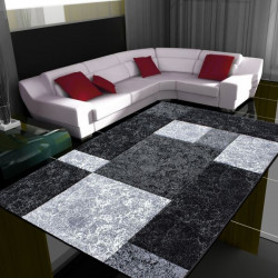 Modern design contour uitgesneden 3D woonkamer vloerkleed Hawaii 1330 zwart